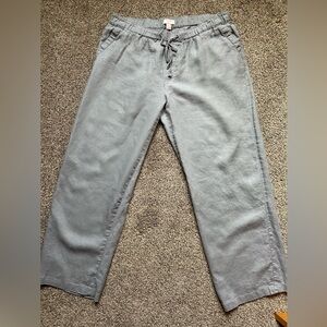 St Tropez Linen Gray Casual Wide Leg Pants Effortless, casual natural ma…